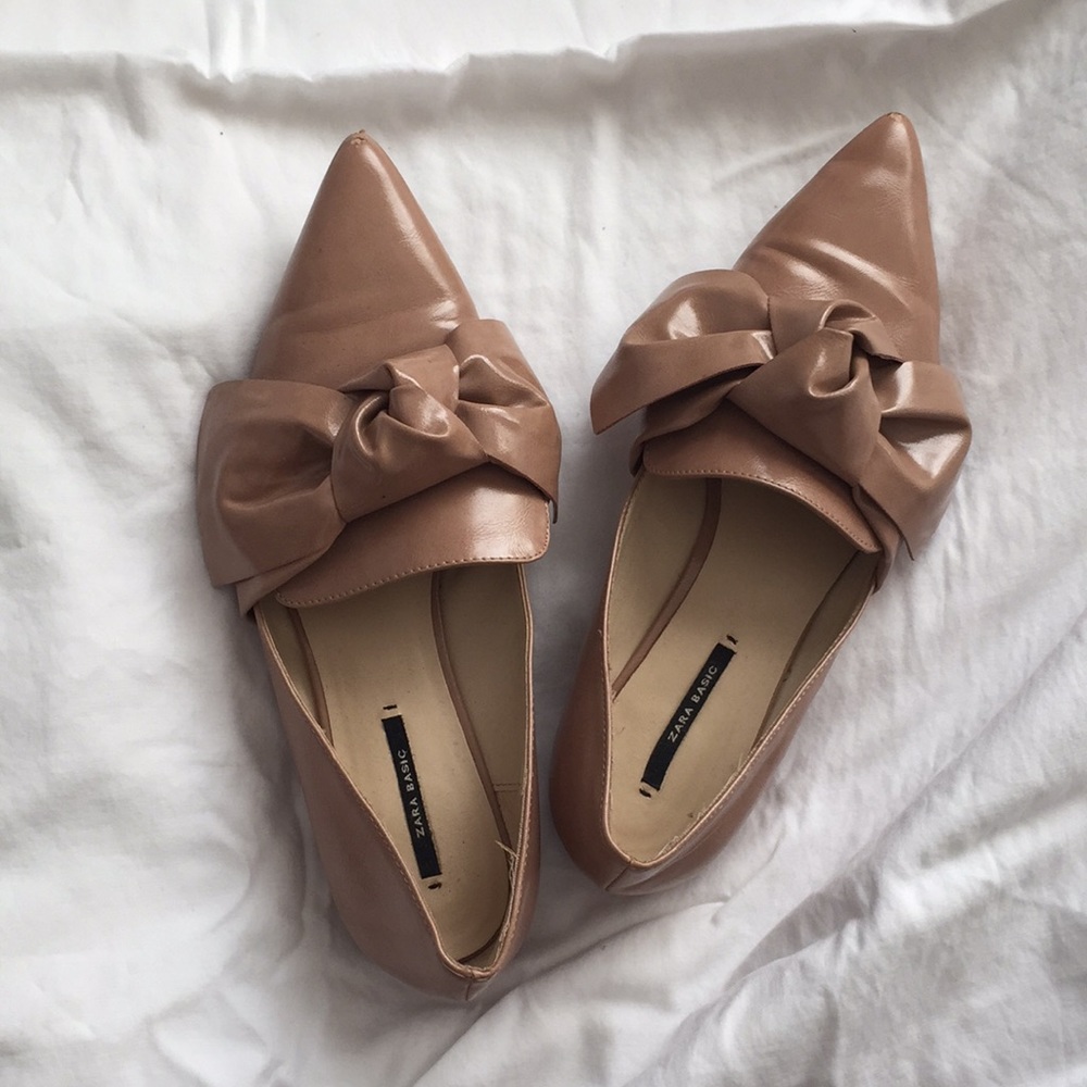 Bow tie Zara flats